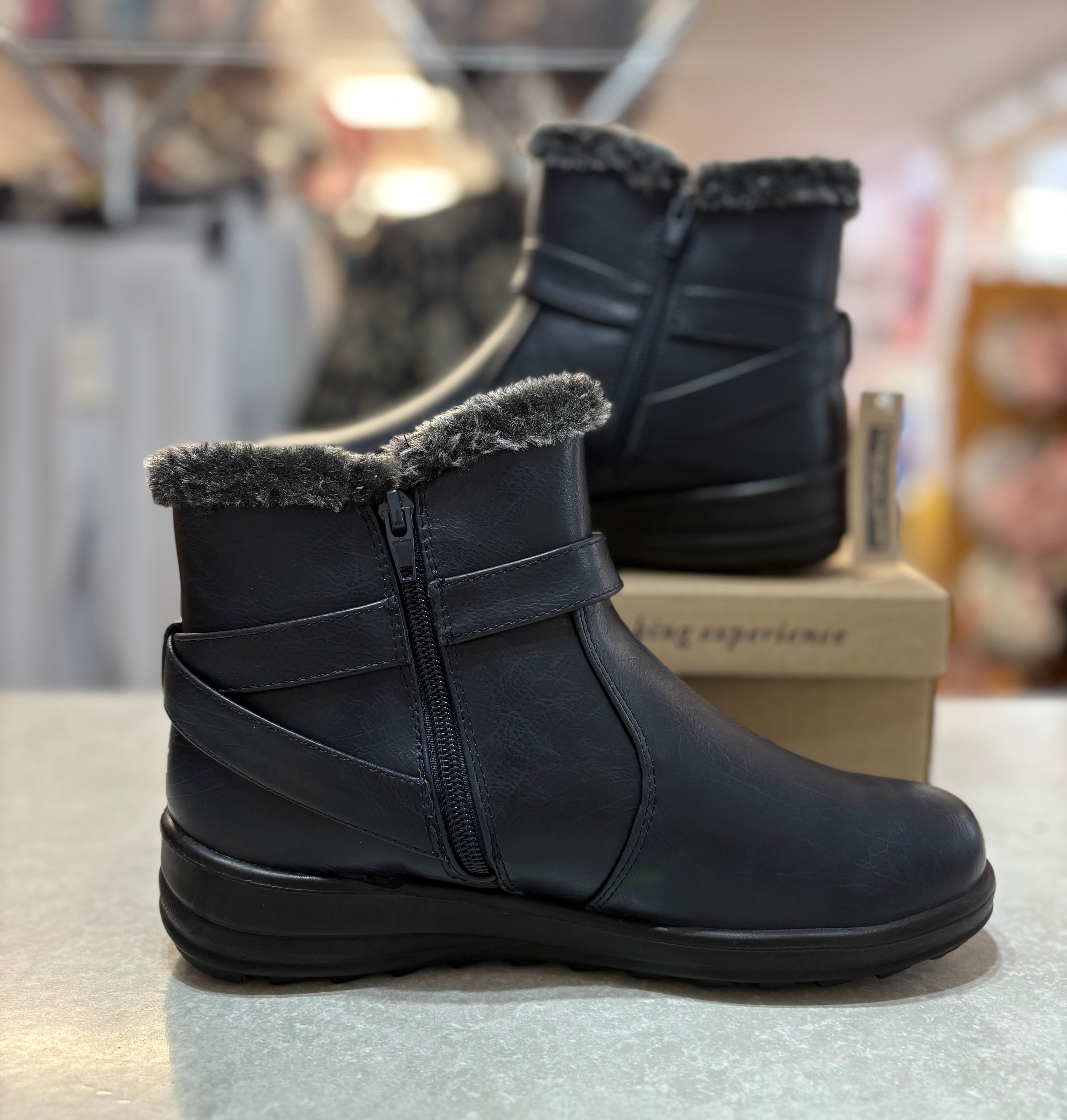 Skye Navy Ankle Boot