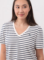 Ariana Stripe V neck Tee