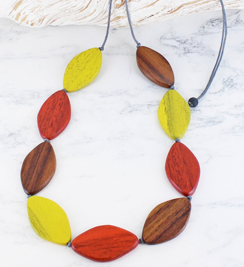Fb1000 Wood Extendible Necklace