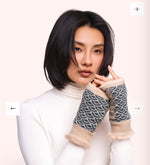 AGA3  AGATHA WRIST WARMERS, DENIM MIX