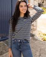 Causeway Breton Top - Navy Stripe