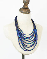 DC6510 WOODEN BEAD COLLAR NECKLACE