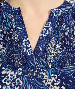 254 FLORAL PRINT LIGHTWEIGHT SHIRRED BODICE TOP