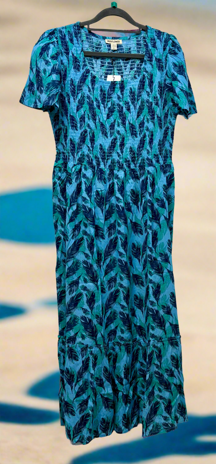613 Leaf Print MIDI Dress