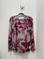 13723 Brushed Print Light Jumper with Detachable Scarf