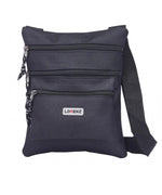 2586 LORENZ "3D" POLYESTER SLIM X-BODY BAG WITH 4 ZIPS