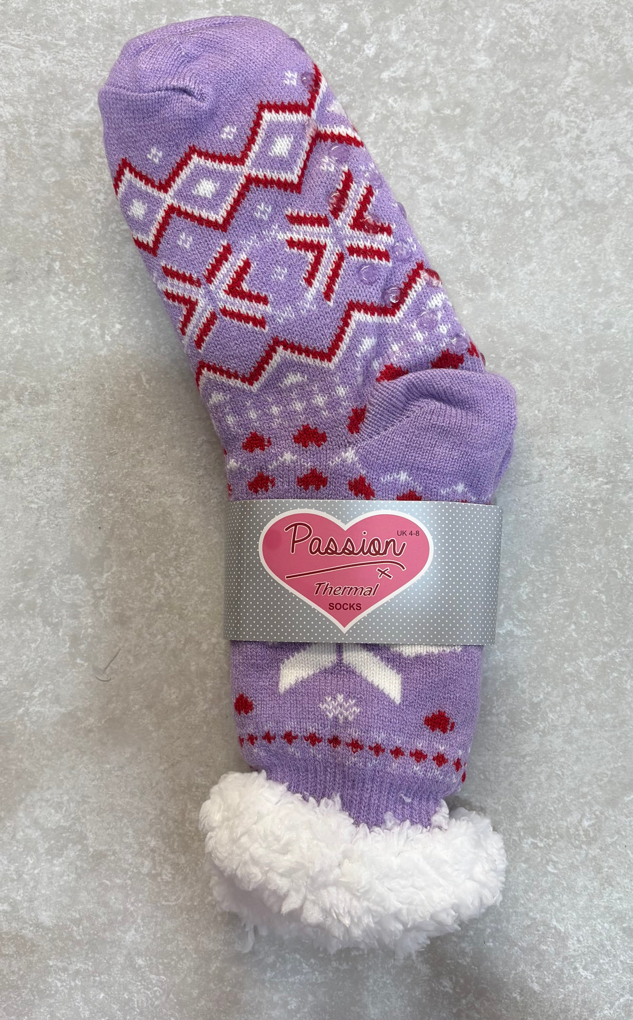 AA5346 Snow Flake Cosy Socks