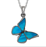 TJ992 Blue morpho butterfly earrings