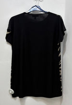 6025 Black & Gold Sparkling Top