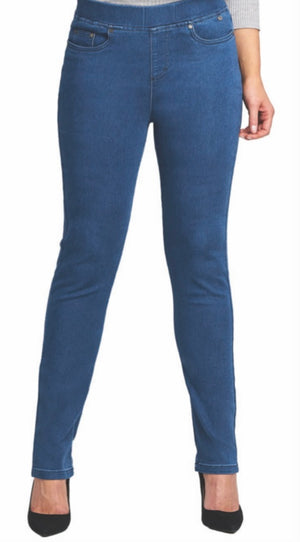 436T Super Stretch Casual Pull up Jeans, white & denim