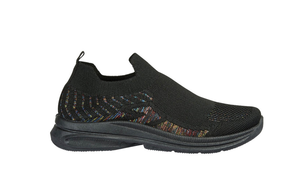 Appletini All Black Slip on Trainer