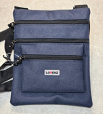 2586 LORENZ "3D" POLYESTER SLIM X-BODY BAG WITH 4 ZIPS