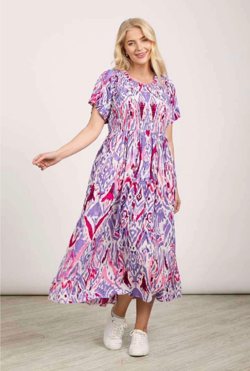 447 Geo Print Dress