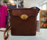 L-33 Leather Twist Lock X-Body Bag
