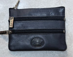 1059 Leather 4 zip Coin/Card Purse*