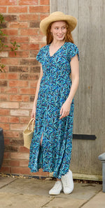 249 Leaf Print Pocket Dress