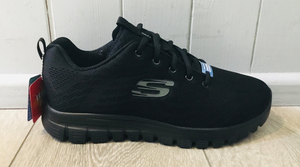 Skechers Black Wide Fit Trainer