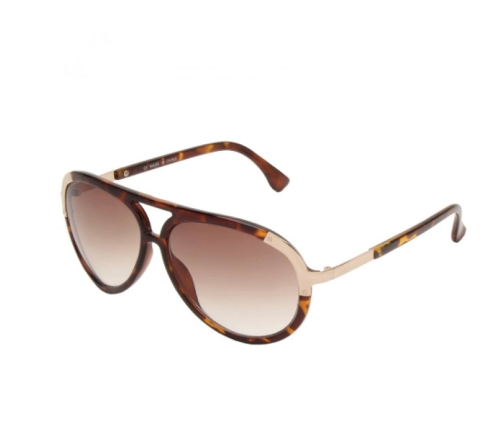 8730 AVIATOR STYLE SUNGLASSES WITH GOLD METAL TEMPLES with uv400