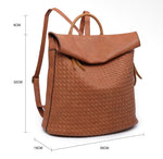 JNY902 Woven Vegan Leather Rucksack