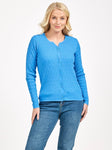 577 CABLE-KNIT BUTTON CARDIGAN