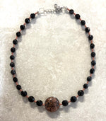 Murano Glass and Crystal Bead Necklace