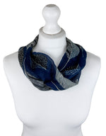 SHMM1375 Savannah Abstract Print Magnetic Crinkle Scarf