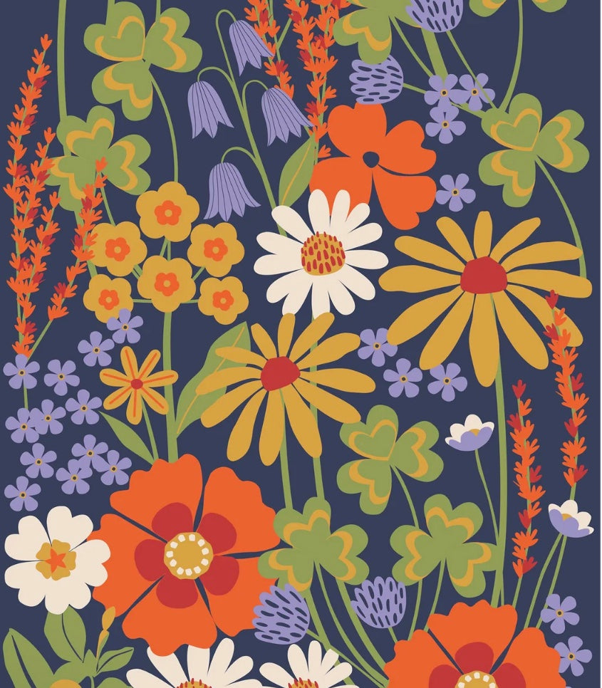 PRI189 PRINT SCARF - NORDIC MEADOW