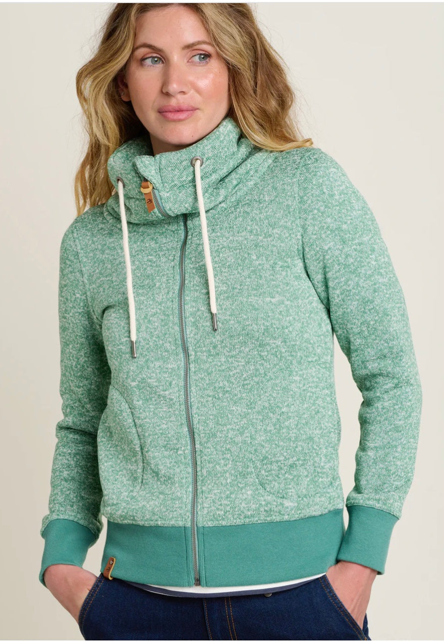 Zip Through High Neck Sweatshirt