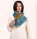 FIS2 FAIR ISLE SCARF, TEAL MIX