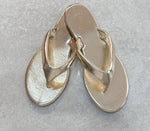 Givana Gold Flip Flops
