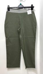 575C Bengaline Crop with Stripe Waist Band