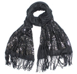 C07 BLACK SEQUIN SCARF
