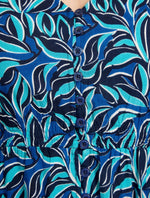 249 Leaf Print Pocket Dress