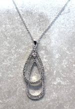 2010 Long Silver Tone Necklace