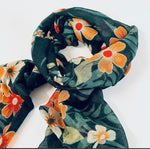 F104 Retro Floral Scarf