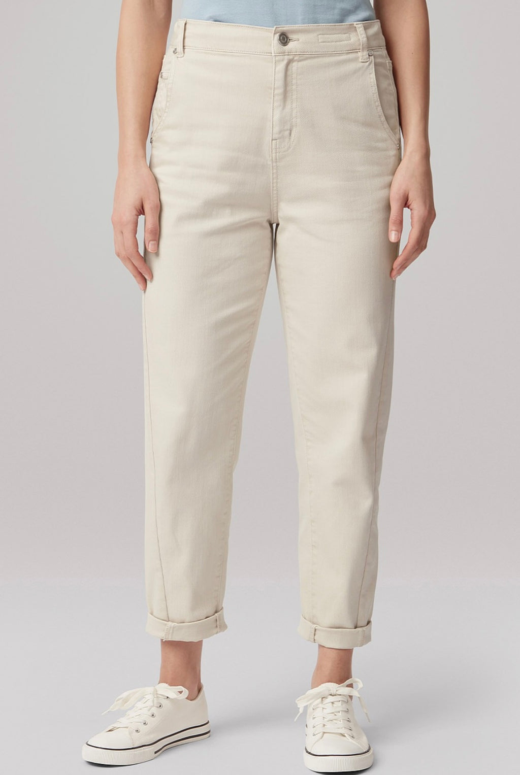 Indra Stretch Twill Trouser - Ecru