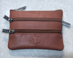 1059 Leather 4 zip Coin/Card Purse*