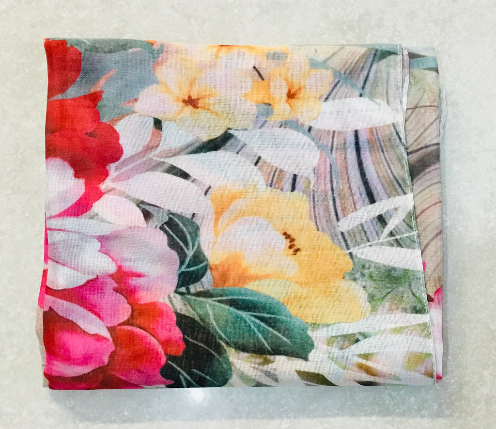 LP3636 Floral Print Scarf