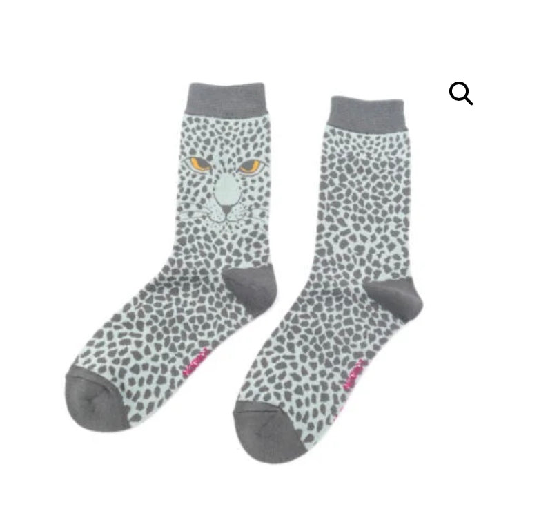 SKS216 Leopard Bamboo Socks