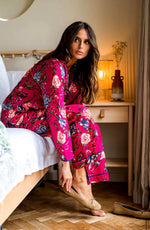 IN2267 Fuchsia Floral Pyjamas