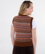 Autumn Days Fairisle Button Through Knitted Vest