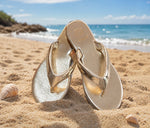 Givana Gold Flip Flops