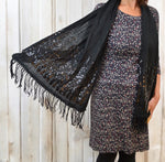 C07 BLACK SEQUIN SCARF