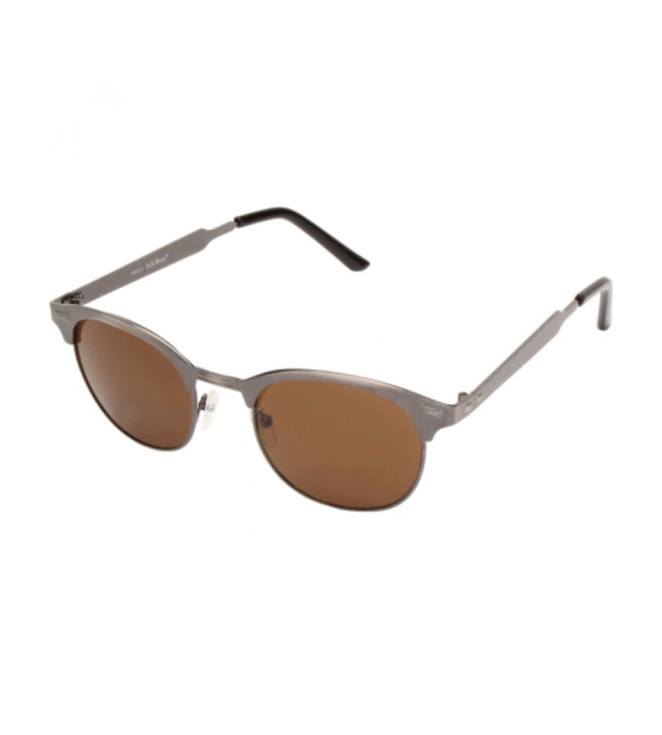 8720 CLUBMASTER STYLE SUNGLASSES WITH GUN METAL FRAMES