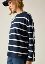 RWK051 Avira Sweatshirt | Navy White Stripe