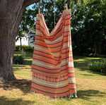 Hammam Towel- Orange/Green