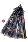 3629 Stylish Handbag Print Silk Scarf