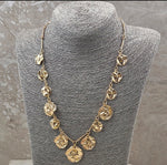 AD016N  Beaten organic components necklace