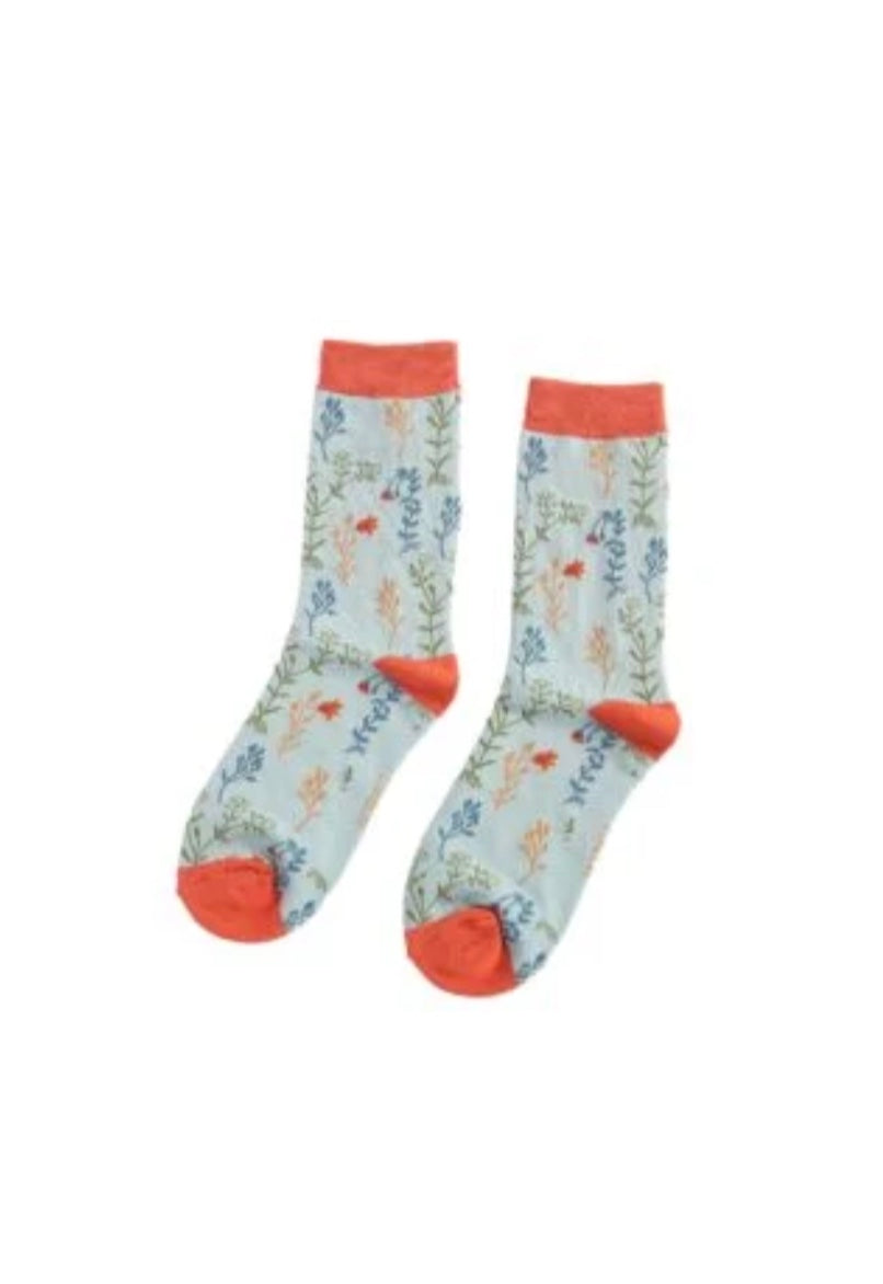 SKS194 Wild Flowers Bamboo Socks