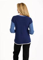 691 COLOUR BLOCK CARDIGAN